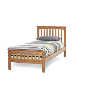 Sommerallee Bettgestell Cecily mit Matratze | Wayfair.de